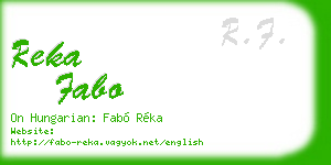 reka fabo business card
